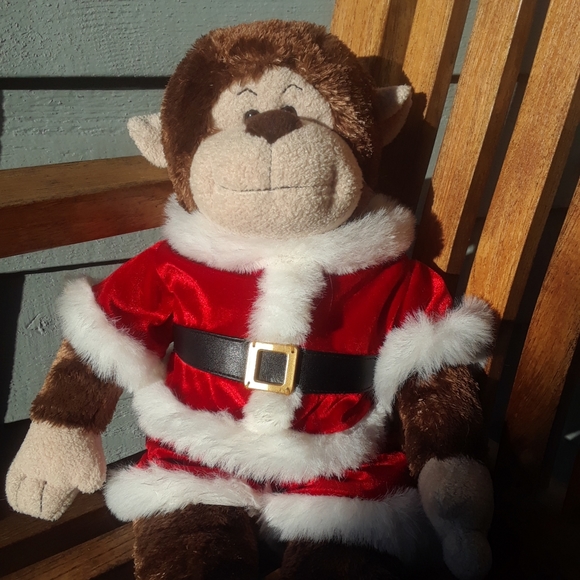 Build-A-Bear monkey in Santa suit - Picture 2 of 5